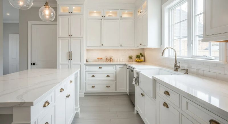 Freshly cleaned kitchen counters in a Bend home