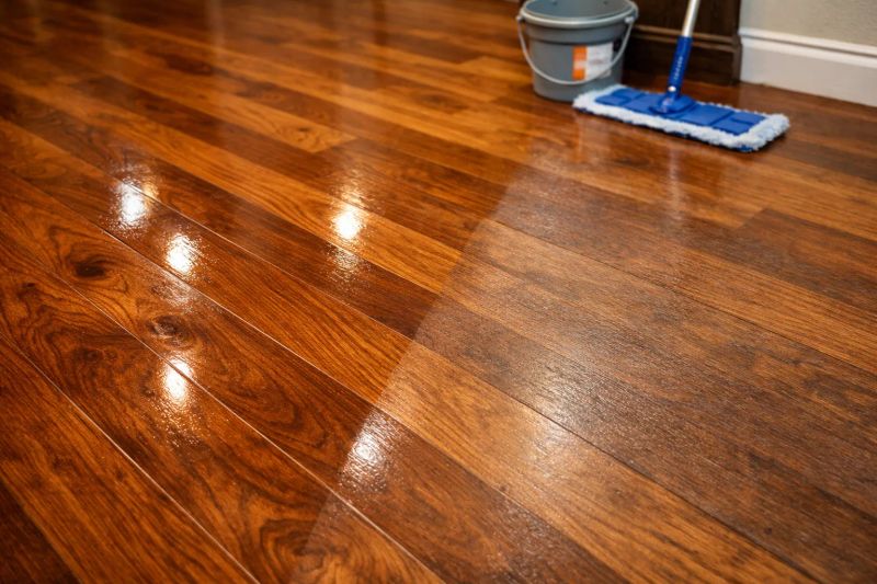 Polished hallway floors after janitorial service in Bend