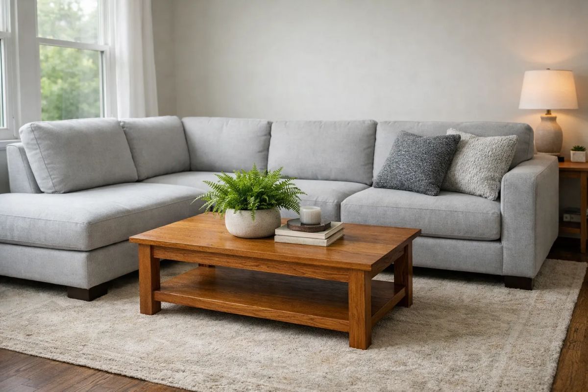 Modern NorthWest Crossing living room after professional cleaning